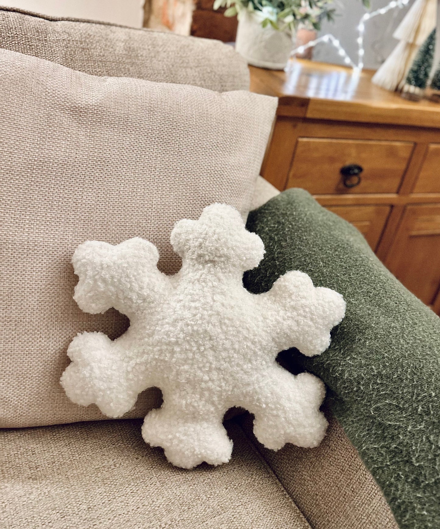 Boucle Snowflake Pillow