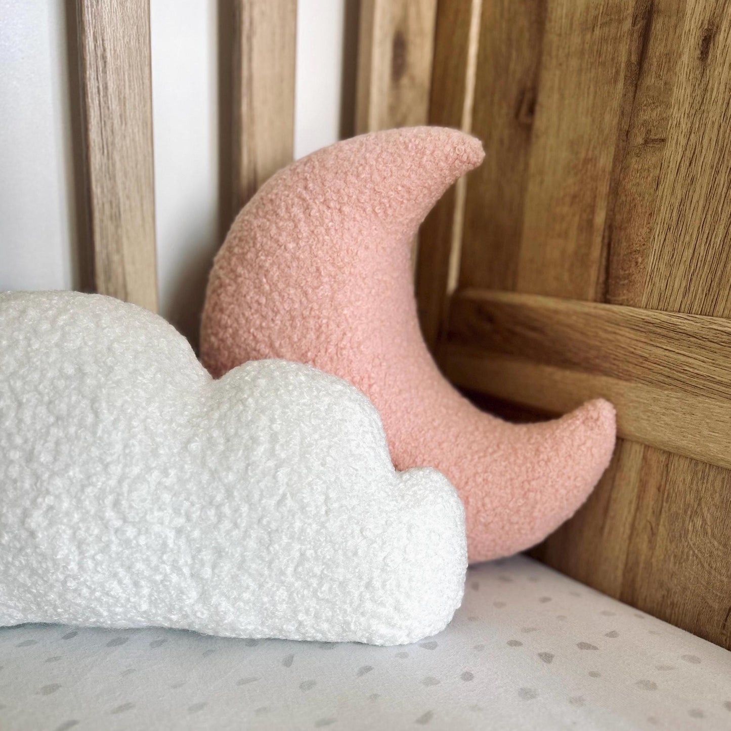 Bouclé Moon Pillow