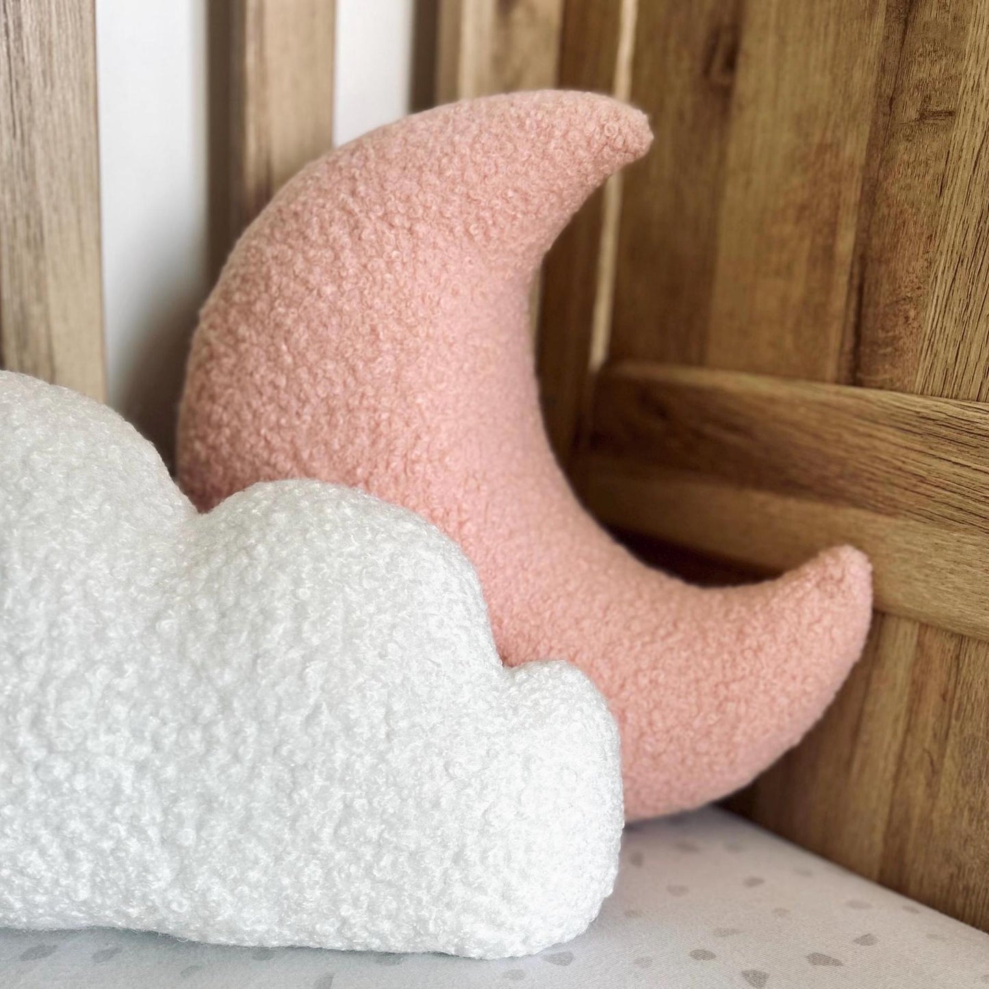 Boucle Moon & Cloud Pillow Set