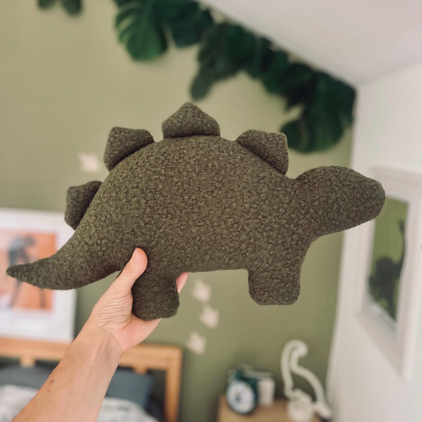 Boucle Dinosaur Pillow