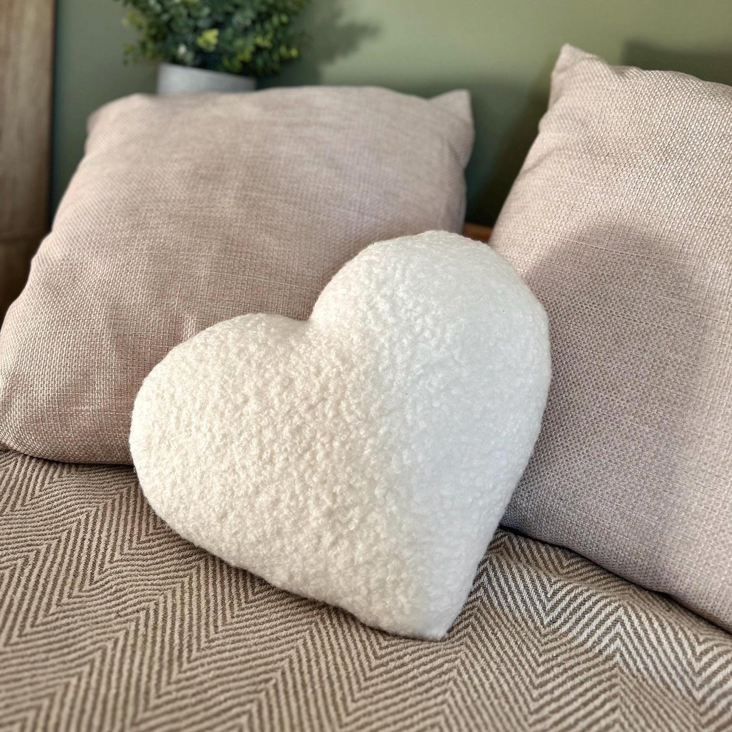 Boucle Heart Pillow