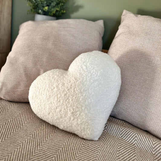Boucle Heart Pillow