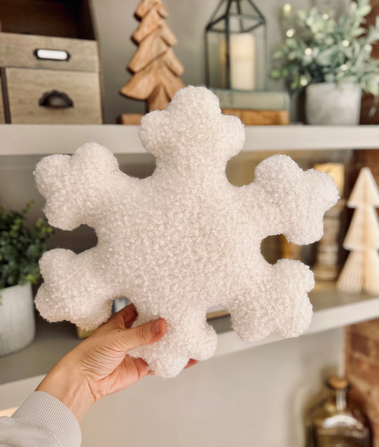 Boucle Snowflake Pillow