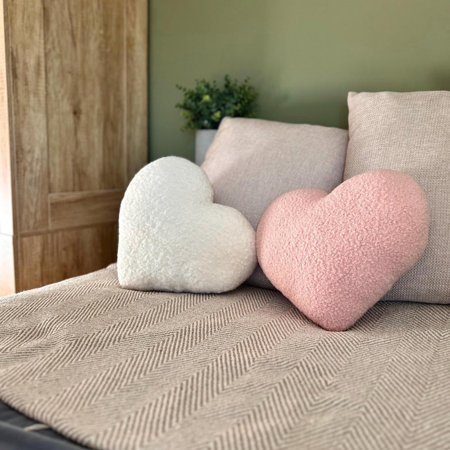 Boucle Heart Pillow