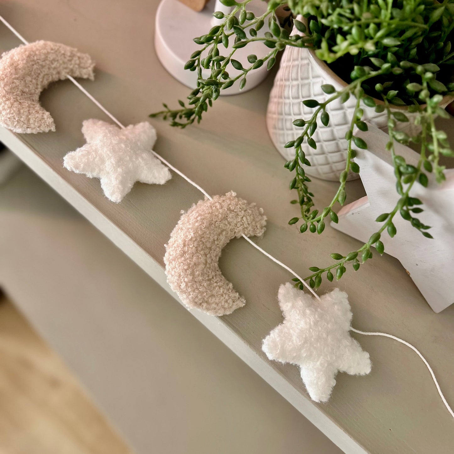 Bouclé Moon & Star Garland