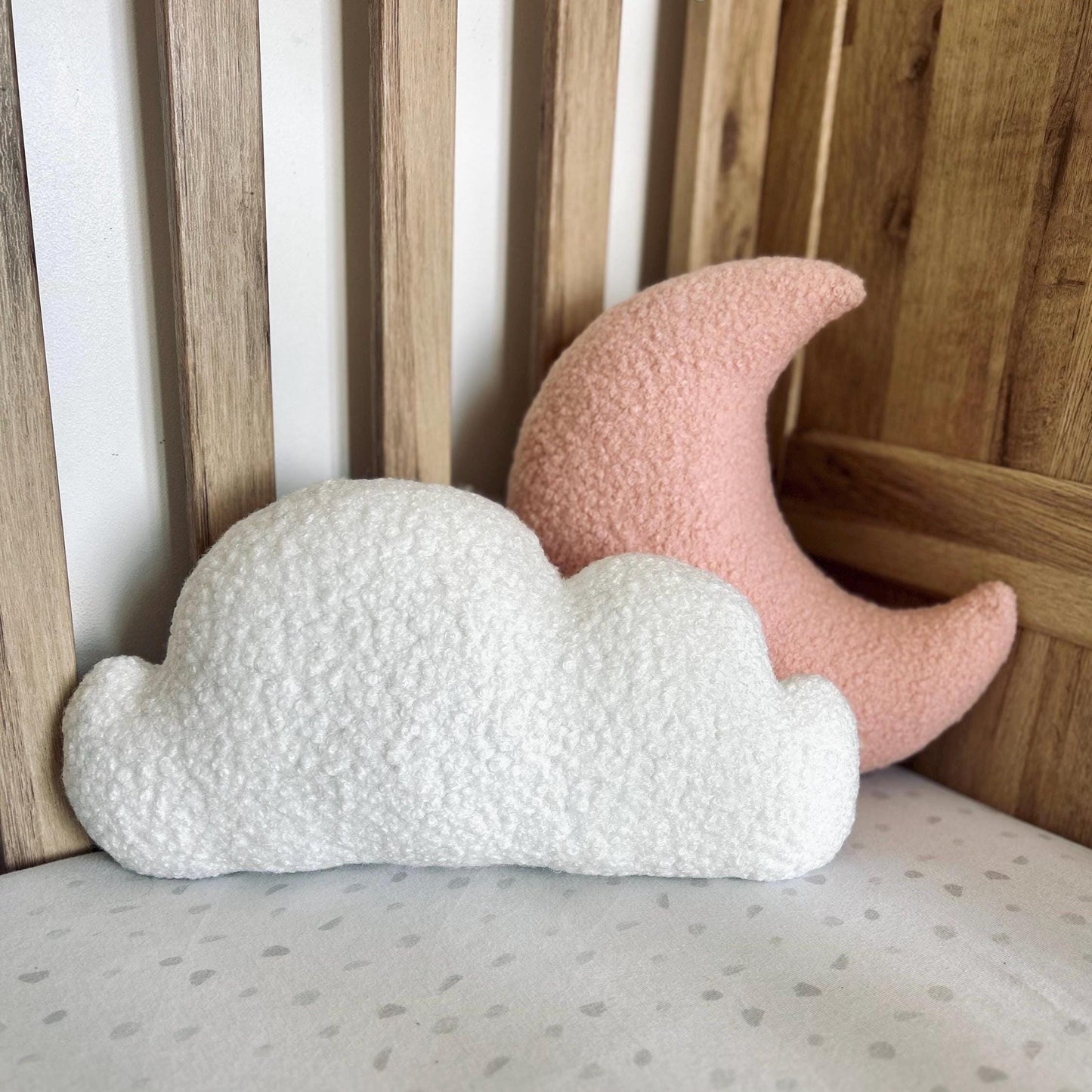 Boucle Moon, Star & Cloud Pillow Trio