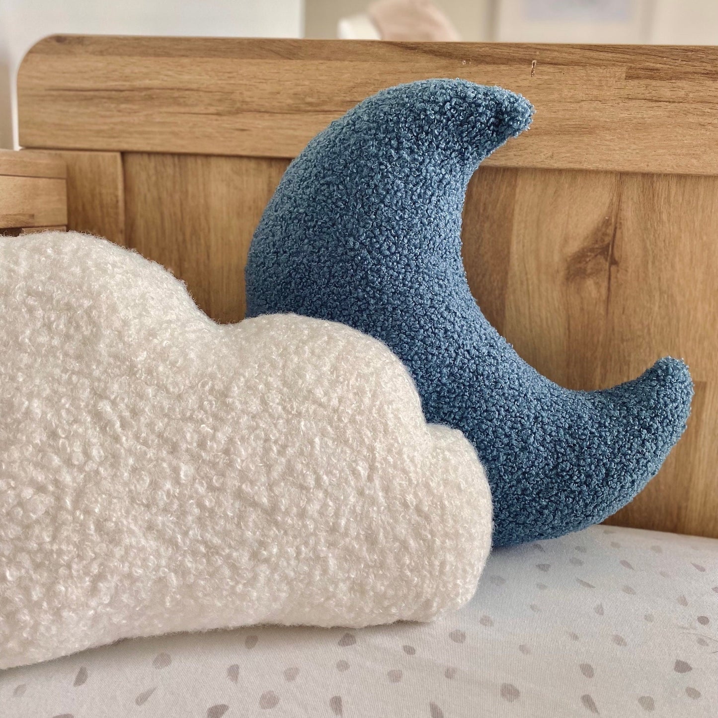 Boucle Moon & Cloud Pillow Set