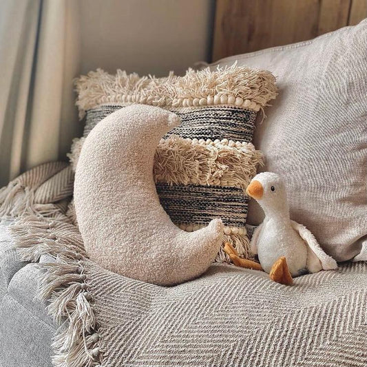 Bouclé Moon Pillow
