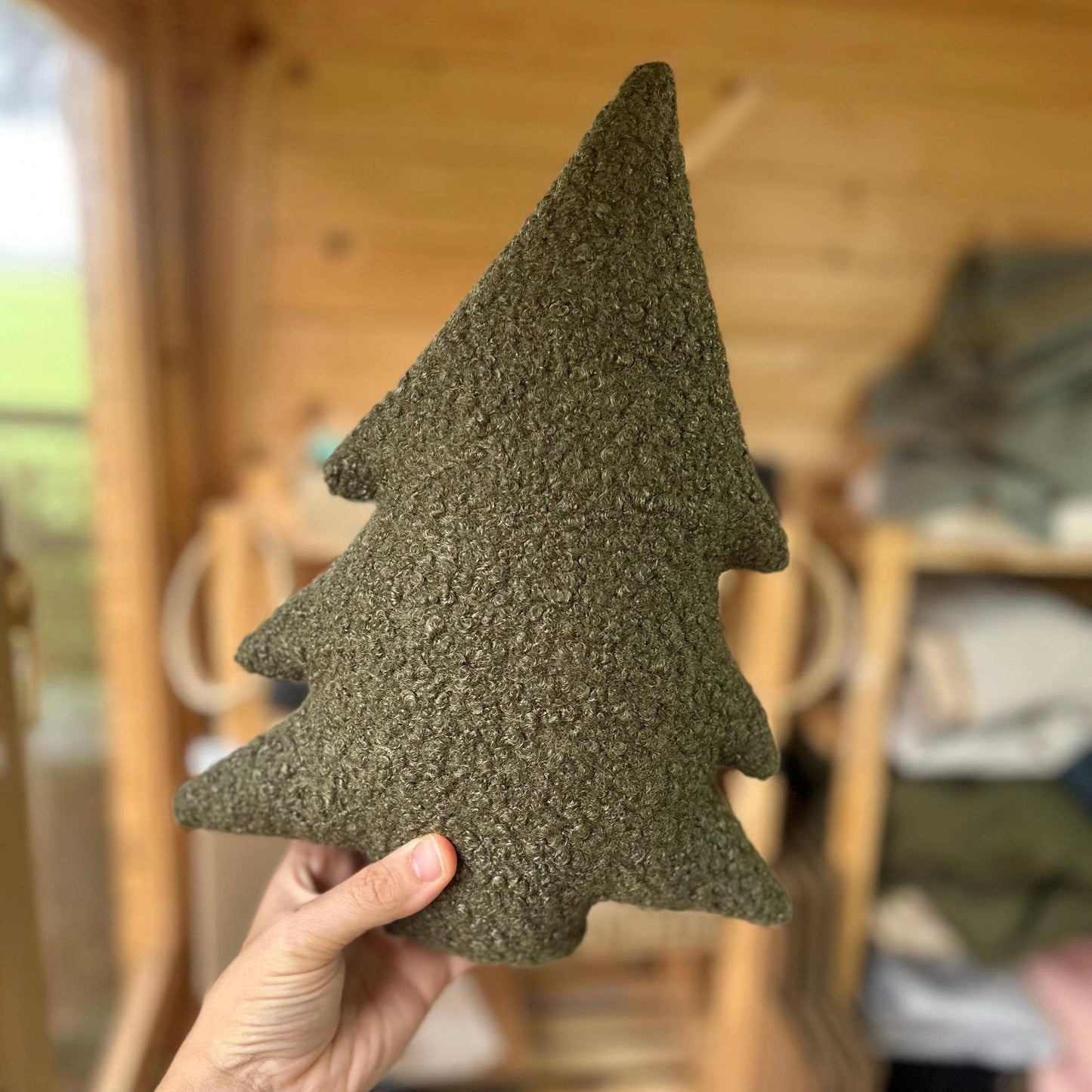 Boucle Christmas Tree Pillow
