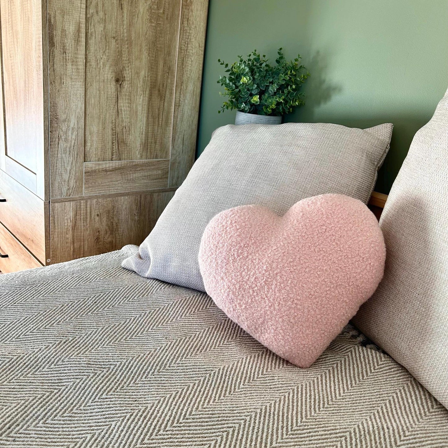 Boucle Heart Pillow