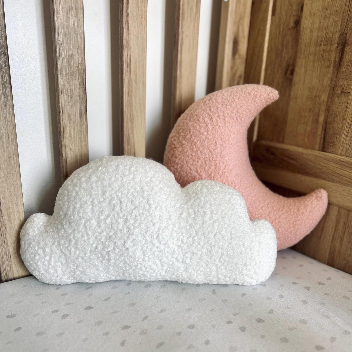 Boucle Moon & Cloud Pillow Set