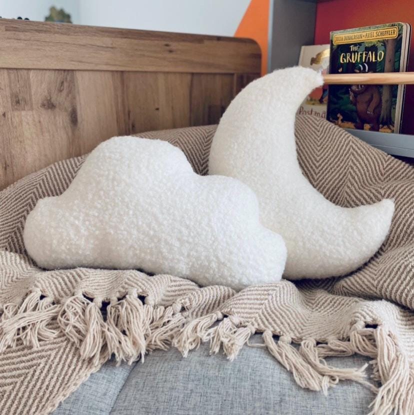 Boucle Moon, Star & Cloud Pillow Trio