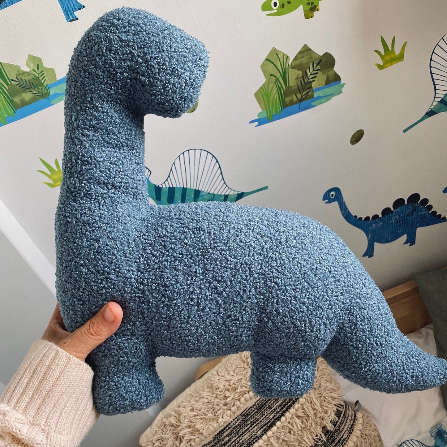 Boucle Dinosaur Pillow