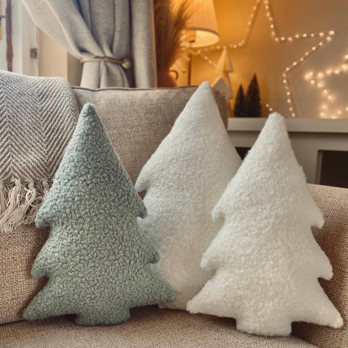 Boucle Christmas Tree Pillow