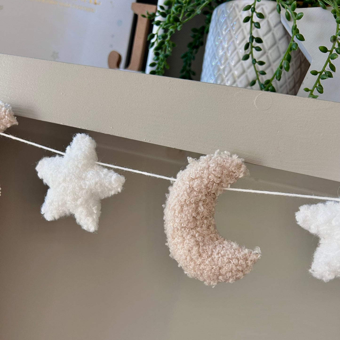 Bouclé Moon & Star Garland