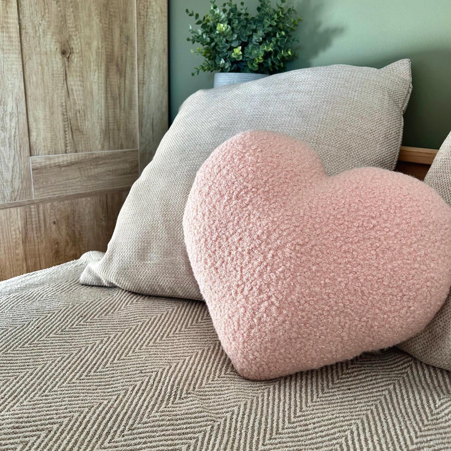 Boucle Heart Pillow