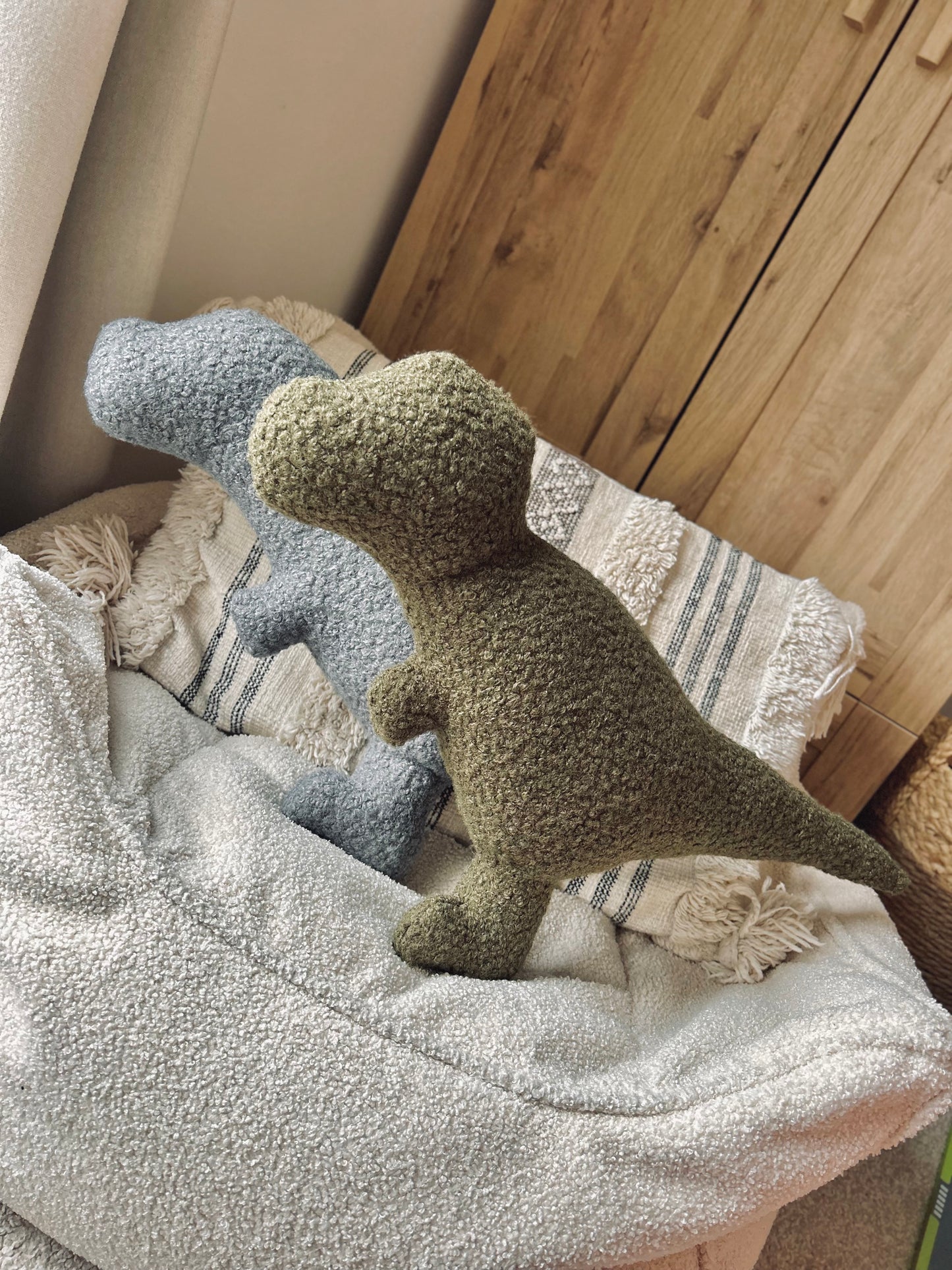 Boucle Dinosaur Pillows