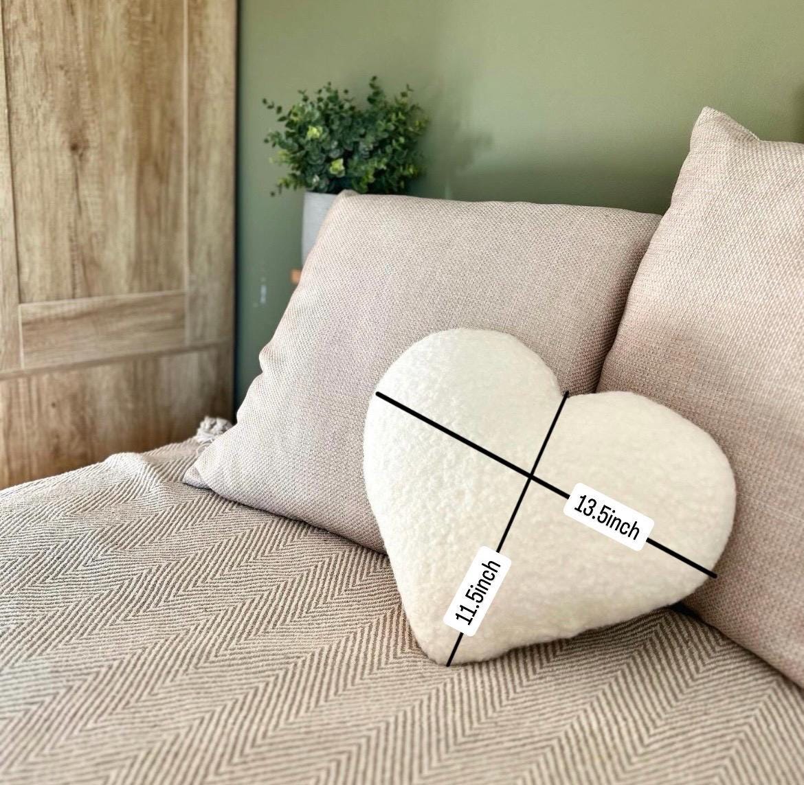 Boucle Heart Pillow