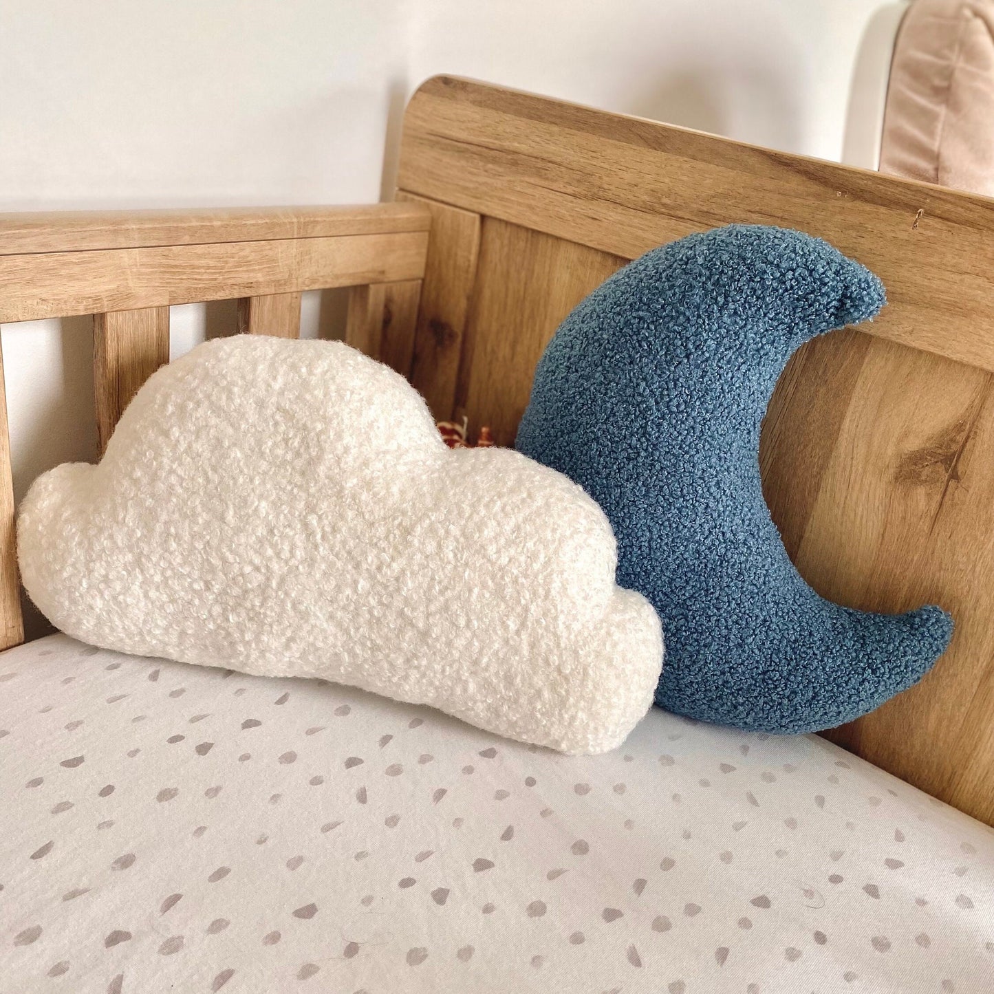 Boucle Moon & Cloud Pillow Set