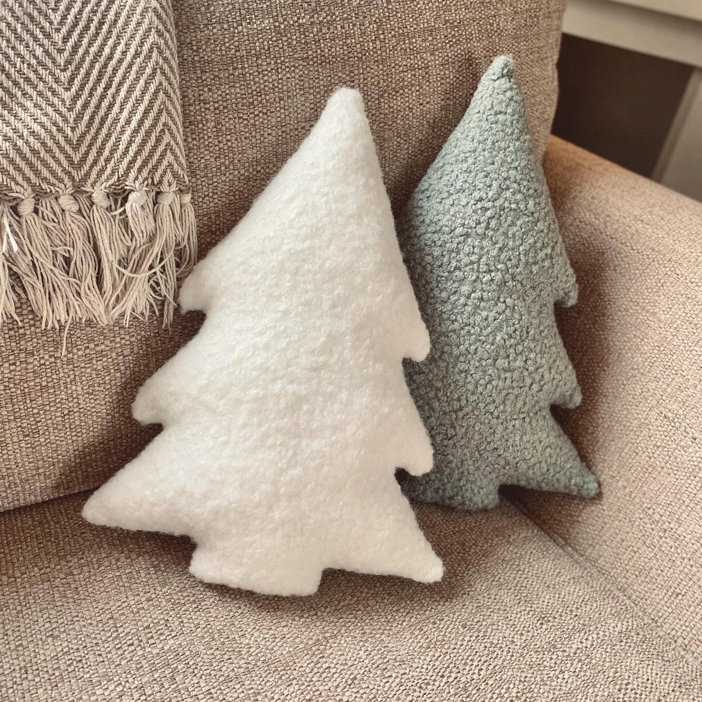 Boucle Christmas Tree Pillow