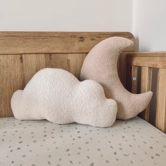 Boucle Moon & Cloud Pillow Set