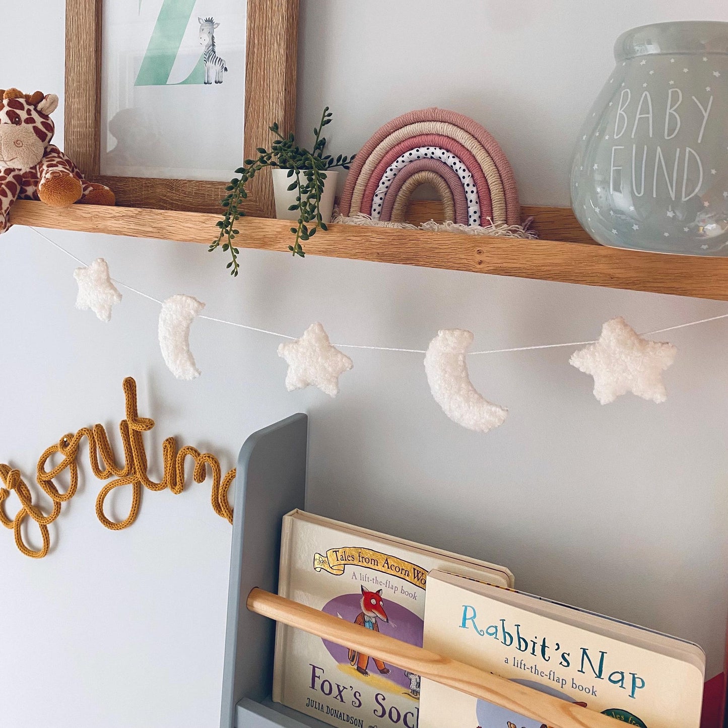 Bouclé Moon & Star Garland