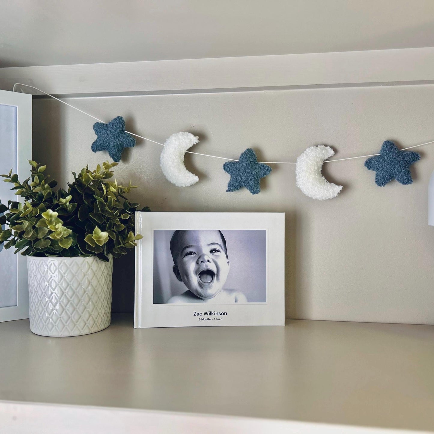 Bouclé Moon & Star Garland