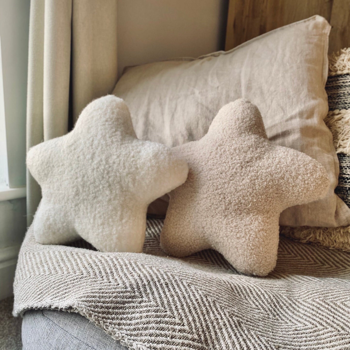 Bouclé Star Pillow