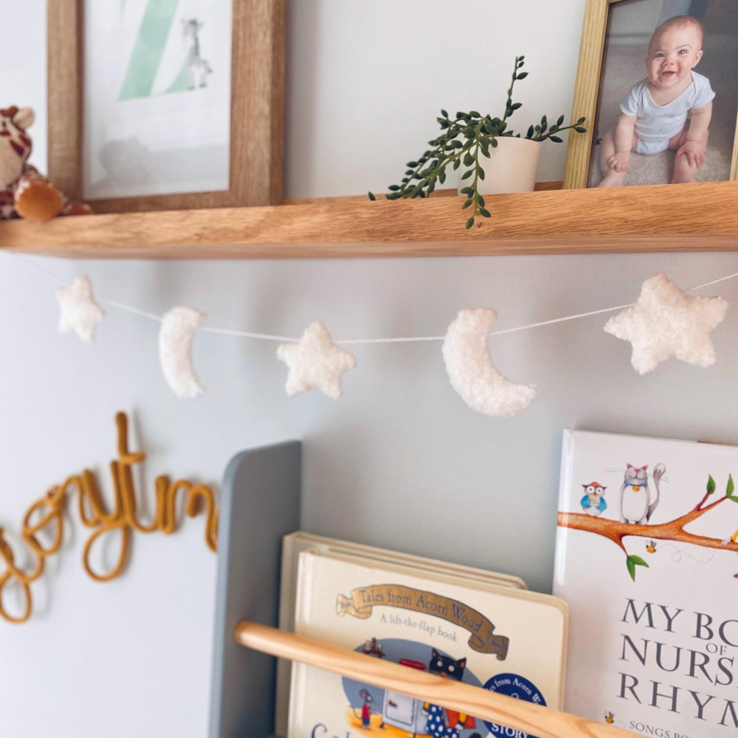 Bouclé Moon & Star Garland