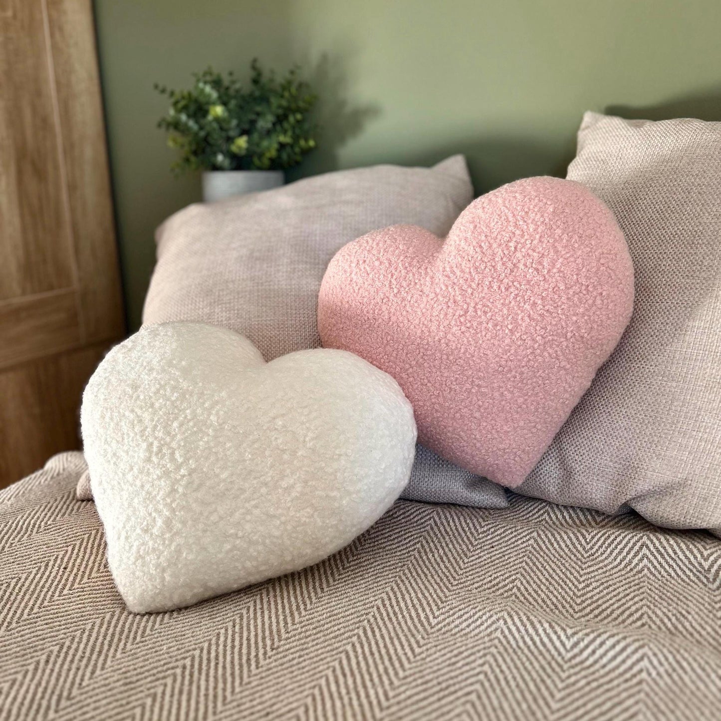 Boucle Heart Pillow