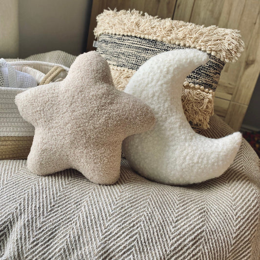 Boucle Moon & Star Pillow Set